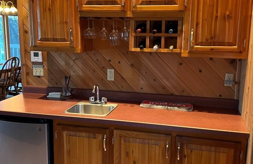 Minong Cabina | Spacious lakefront cabin on beautiful sand bottom Leader Lake.