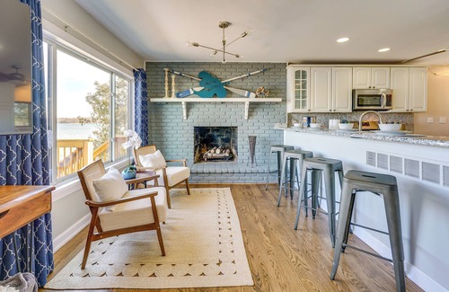 White Lake Cabaña | Spacious Lakefront Home in White Lake w/ Hot Tub!