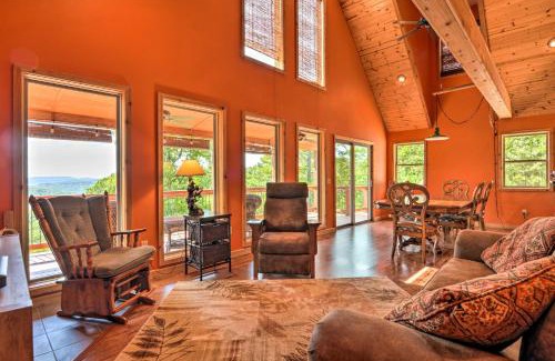 Eureka Springs Casa | Spacious Log Cabin with Fire Pit and Game Room!