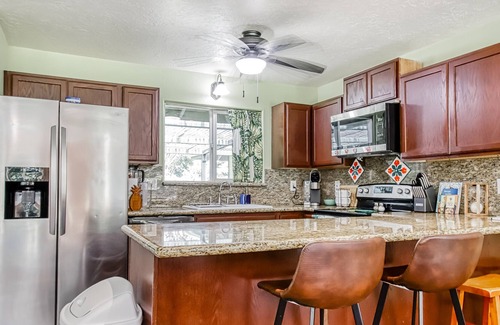 Kapoho Casa | Spacious Pahoa home with a fenced yard, washer/dryer, & fast WiFi