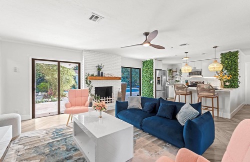 Lake Clarke Shores Casa | Spacious Palm Beach Paradise with Heated Pool and Backyard Games