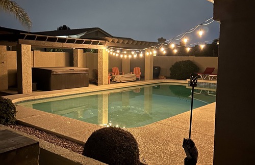 Paradise West Estates Casa | Spacious Resort Style Home on 1/2 acre, less than 2 miles from Spring Training.