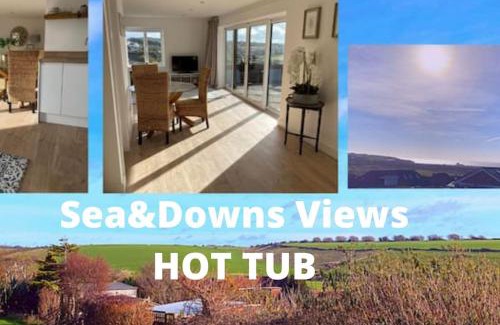 Bishopstone Apartamento | Spacious Studio Cabin with Sea/Downs views Sole Use of HotTub in Seaford