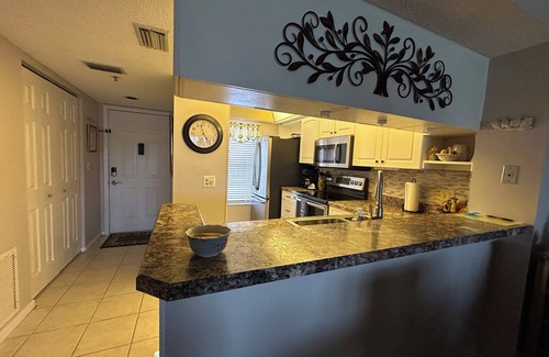Plantation Condominio | Spectacular views of the golf course & lake from 3rd floor lanai. Venice, FL.