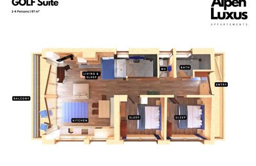 Uderns Apartamento | SportLodge GOLF SUITE - Cozy Apartment with Shared Pool, Whirlpool & Sauna, presented by AlpenLuxus