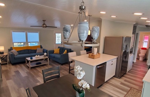 Butler Beach Cabaña | St Augustine waterfront home on canal w/ private dock, walk to beach!