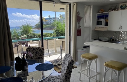 Bolongo Bay Apartamento | St. Thomas, USVI, estudio frente al mar en Bolongo Bay, Watergate Villas East