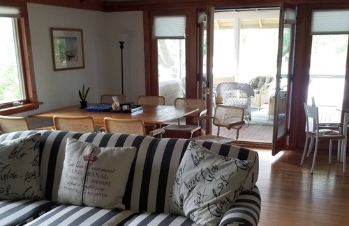 Gloucester Casa | Stanwood Point: Waterfront cottage with large screened porch, yard and dock