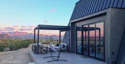 Study Butte-Terlingua Casa | Stardust Big Bend Luxury A-Frame#3 with a fab view
