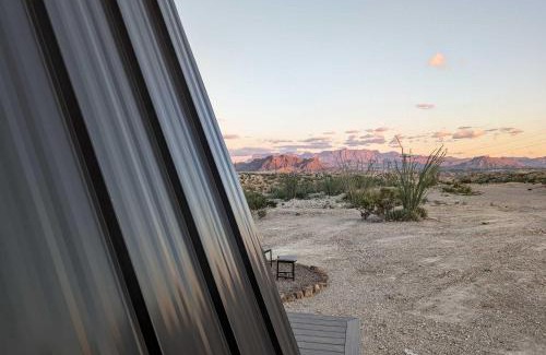 Study Butte-Terlingua Casa | Stardust Big Bend Luxury A-Frame#3 with a fab view