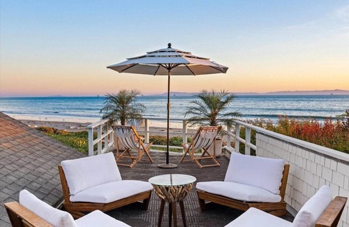 Padaro Lane Casa | Step out to Padaro Beach from this luxurious 5-bedroom 5 bath compound