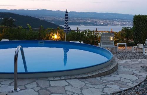 Opatija Casa | Stone House in Dobrec with Sea View & Pool