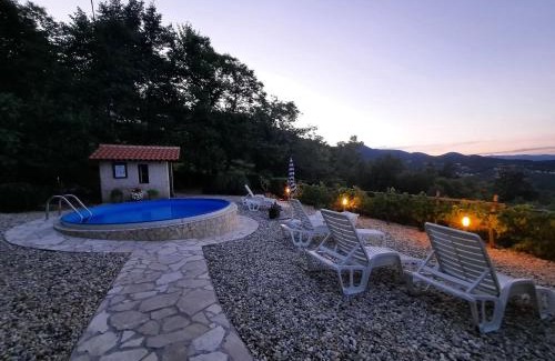 Opatija Casa | Stone House in Dobrec with Sea View & Pool