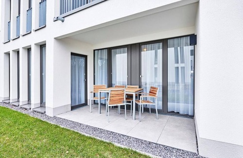 Bensersiel Apartamento | Strandnahes, Modernes Apartment mit Terrasse Inkl. Schwimmbad- & Saunanutzung