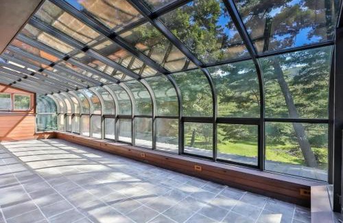 Jewett Center Casa | Stream-Side Atrium Home with Side Rooms & Pool Table
