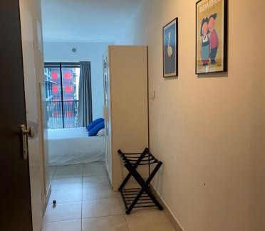 Neudorf Ouest Apartamento | Studio 25 m2 Tour Black Swans Centre ville Tram C et E direct Parlement Européen à 15 minutes Arrivée 24 sur 24