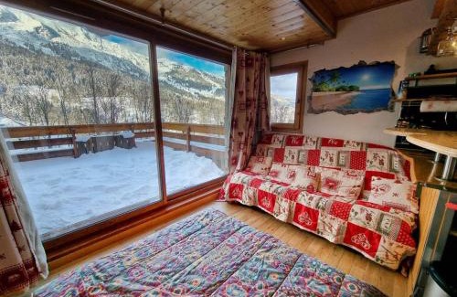 Meribel Centre Apartamento | Studio 4 pers, proximité commerces et pistes, parking, terrasse Ouest, piscine l'été - Méribel - FR-1-180-608