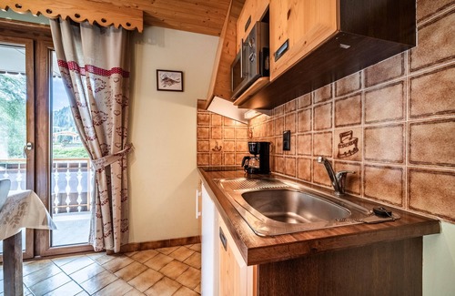 Chatel Apartamento | Apartamento estudio 'La Flèchette - 2 Pers' con vistas a la montaña, balcón y Wi-Fi