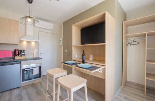 Ruoms Apartamento | Apartamento estudio 'Merlot' con Wi-Fi y aire acondicionado