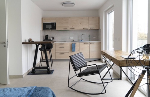 Dormagen Apartamento | Studio apartment no. 12 on the 2nd floor left (street side, roof terrace)