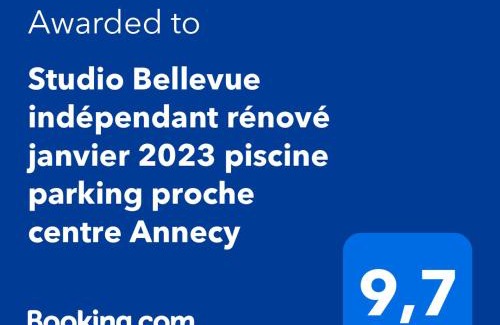 Poisy Apartamento | Studio Bellevue appart indépendant rénové 2024 piscine parking proche centre Annecy