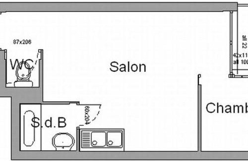 Chamrousse Apartamento | Studio cabine 4 pers, pied des pistes, balcon exposé sud - FR-1-340-95