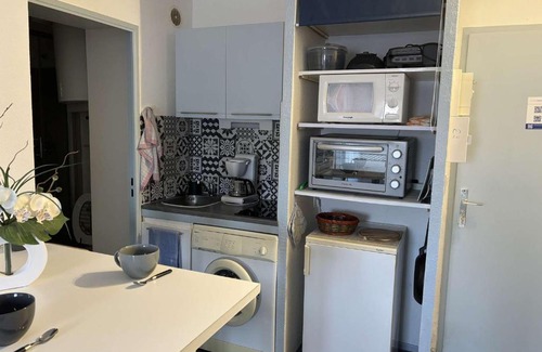 Saint-Pierre-la-Mer Apartamento | Studio cabine avec loggia fermée et parking à 800m de la plage, animaux admis - FR-1-229D-155