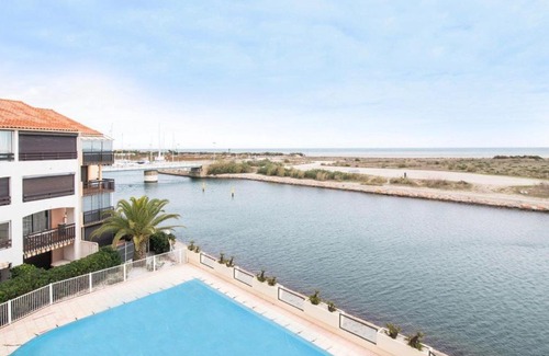 Saint-Cyprien Plage Apartamento | Studio Cabine avec Piscine, Terrasse, Parking et Proche Plage à Saint-Cyprien - FR-1-225D-127