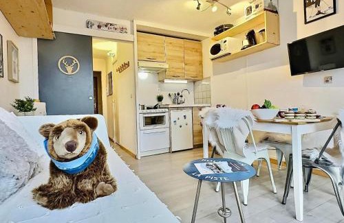 Le Lavachet Apartamento | Studio cabine cosy à Tignes avec balcon, proche pistes et commerces. Wifi inclus. - FR-1-411-905