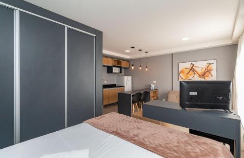 Matriz Apartamento | Studio Central em Andar Alto - ALL1507