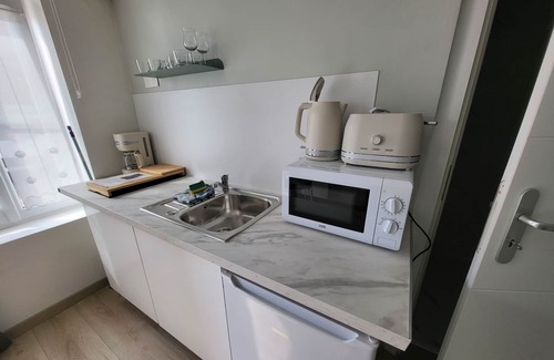 Ambleteuse Apartamento | Estudio-Confortable-Baño con bañera