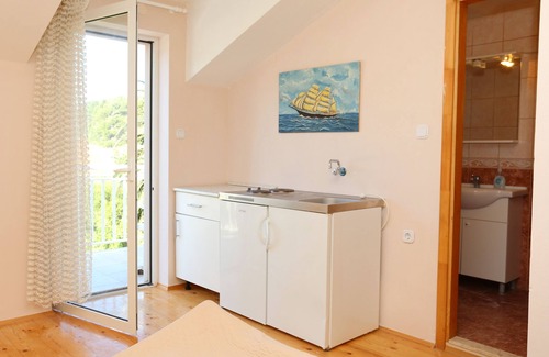 Zuljana Apartamento | Apartamento-estudio con balcón y vista al mar Zuljana, Peljesac (AS-4576-c)
