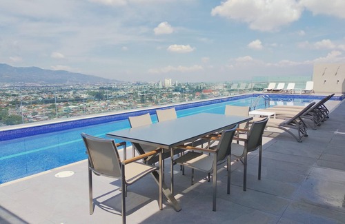 Curridabat Apartamento | Estudio en rascacielos moderno, aire acondicionado, piscina, gimnasio, excelente ubicación 6c
