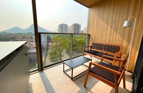 Leblon Apartamento | Studio Leblon - Vista Cristo, piscina e academia.