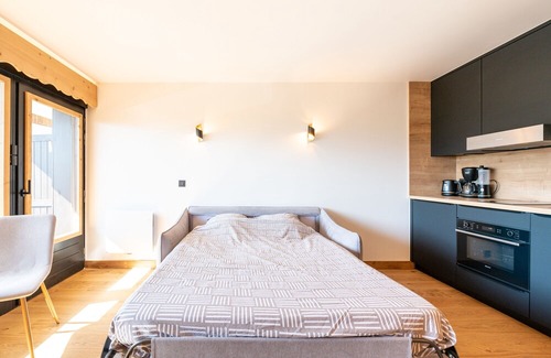 Cordon Apartamento | Studio lumineux avec vue sur le Mont Blanc