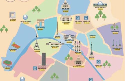 Bagneux Apartamento | Studio Neuf, Meublé avec climatisation et parking payants