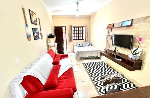 Centro Casa | Studio pé na areia com área de churrasco privativa