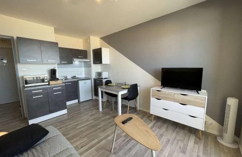 Saint-Jean-de-Monts Apartamento | Studio rénové, 2 couchages, mer, commerces, 6e étage, TV, balcon, animaux admis - FR-1-224C-138