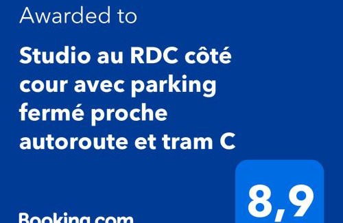 Mulhouse Apartamento | Studio RDC calme avec parking fermé près autoroute et tram C