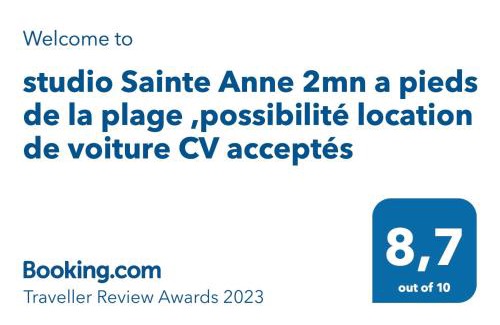Sainte-Anne Apartamento | studio Sainte Anne 2mn a pieds de la plage ,possibilité location de voiture