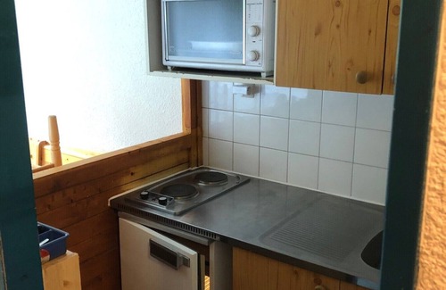 Valfrejus Apartamento | Studio terrace with beautiful view and direct access to all hiking trails; sleeps 4