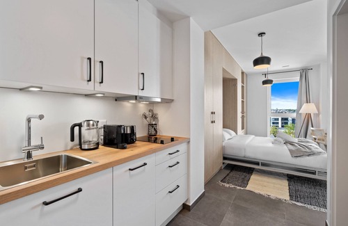 Cessange Apartamento | Studio w/ Balcony, Fast WiFi & Underground Parking