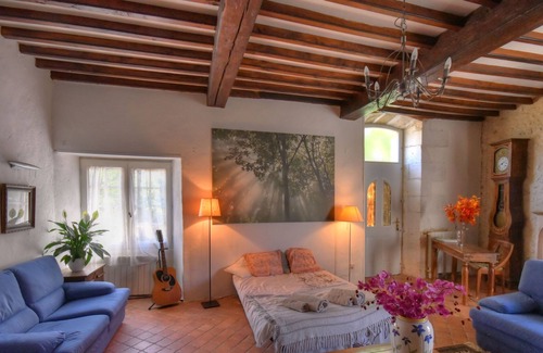 Douchapt Casa | Studio with private garden and terrace and swimming pool