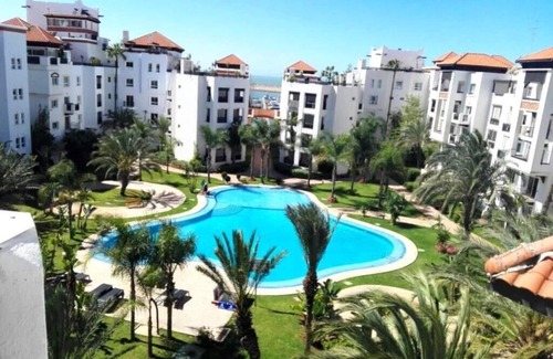 Swiss City Casa | Stunning Duplex with Pool in Marina Bay, Agadir