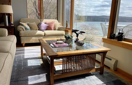 Town of Jerusalem Casa | Stunning Home with 150-Foot Beachfront in Finger Lakes