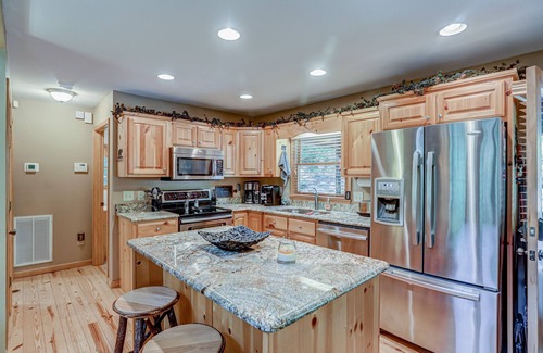 Tarheel Casa | Stunning home with fireplace, gazebo & Ping-Pong - dogs welcome