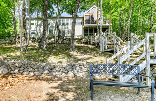 Harrison Casa | Stunning lakefront gem with water access, dock, 2 kayaks, firepit & private W/D