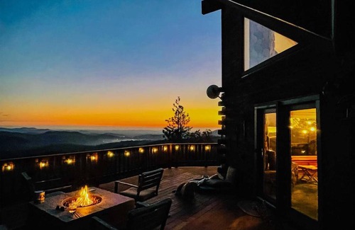 Phoenix Lake-Cedar Ridge Chalet De Esquí | Stunning Log Cabin with Great Views, Firepit, Deck near Twain Hart
