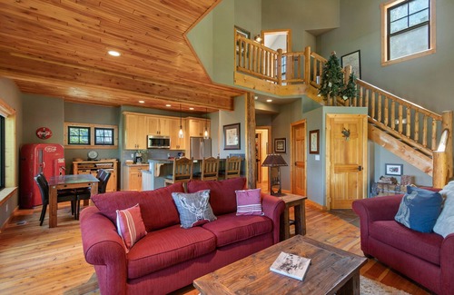 Coeur d'Alene Casa | Stunning mountain escape with lake views, expansive furnished deck & firepit - dog-friendly