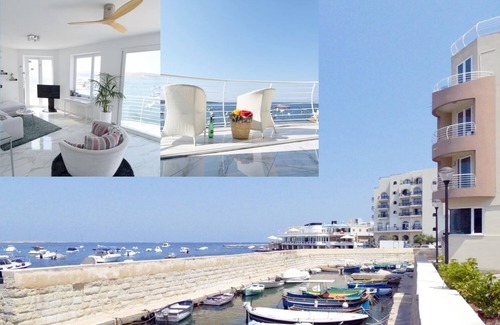St. Paul's Bay Apartamento | Stunning Penthouse situated directly over the sea, unique